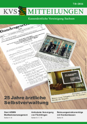 Abbildung des Titels der KVS-Mitteilung, Ausgabe } 07/2016